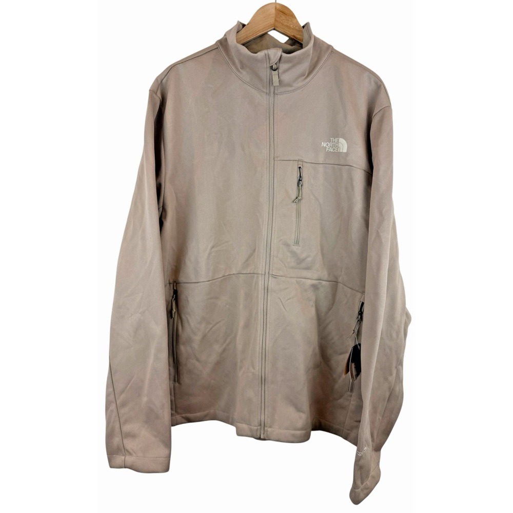 Men's North Face Apex Canyonwall Eco Windwall Full Zip Jacket NEW 2XL - Beige